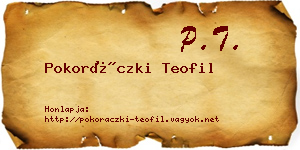 Pokoráczki Teofil névjegykártya